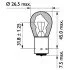 <strong>Лампа (картон 10шт) PY21W 24В 21Вт BAU15S основна лампа Masterlife, Помаранчевий PHILIPS 13496MLCP (фото 3)</strong>