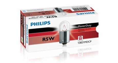 R5W MasterDuty 24V 5W BA15s PHILIPS 13821MDCP фото товара