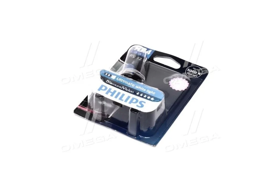 <strong>Лампа розжарювання HB4 12V 55W P22d Diamond Vision 1шт blister 5000K (вир-во Philips) PHILIPS 9006DVB1 (фото 1)</strong>