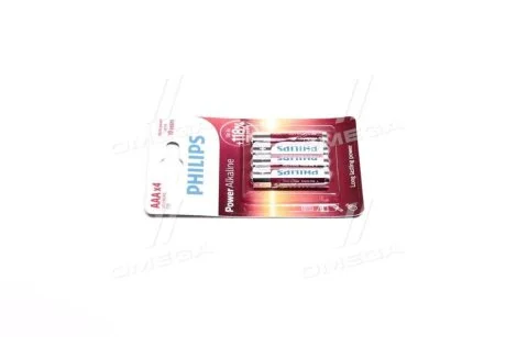 Батарейки циліндричні, лужні для PHILIPS LR03P4B/10 фото товару