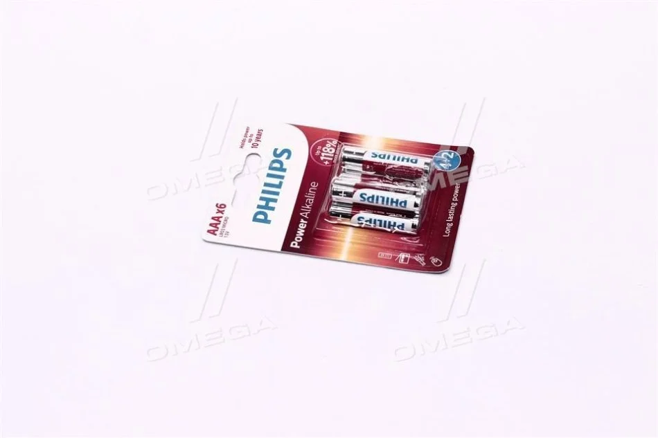 <strong>Батарейка LR03 / AAA Power Alkaline Blister 6шт (вир-во Philips) PHILIPS LR03P6BP/10 (фото 1)</strong>