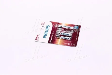 Батарейка LR03 / AAA Power Alkaline Blister 6шт (вир-во Philips) для PHILIPS LR03P6BP/10 фото товару
