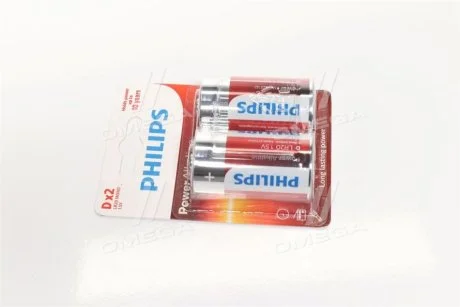 Батарейки циліндричні, лужні для PHILIPS LR20P2B/10 фото товару