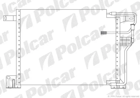 Радіатор кондиціонера для Polcar 2405K8B3 фото товару