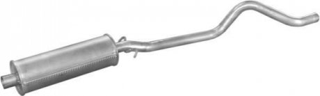 Глушник, алюміній. сталь, середн. частина Opel Kadett E 84-86 1.2S/1.3N/1.3S (17.24) POLMOSTROW 1724