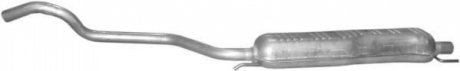 Глушитель алюм. сталь, средн. часть Opel Zafira A 1.6, 1.8, 2.2 (-05) POLMOSTROW 17623