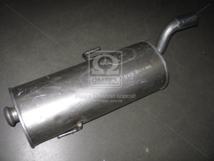 Глушитель (задняя часть) алюминизированная сталь Peugeot 206 1.4, 1.6 (98-) POLMOSTROW 19.198 (фото 1)