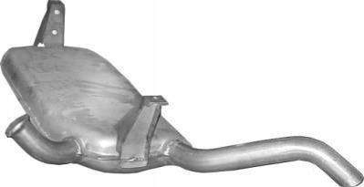 Алюм глушник. сталь, задн. частина Renault Laguna II 1.6/1.8i -16V 1.9 dCi 01-07 POLMOSTROW 21287 (фото 1)