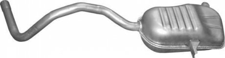 Глушитель (задняячасть) алюминизированная сталь Renault Megane II/Scenic (21.50) POLMOSTROW 2150 (фото 1)