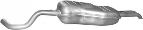Алюм глушник. сталь, задн. частина Skoda Octavia 1.8i-20V, 2.0i, Seat Toledo 1 POLMOSTROW 2455 (фото 1)