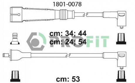 Комплект кабелів високовольтних PROFIT 1801-0078 (фото 1)