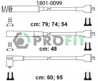 Комплект кабелей высоковольтных PROFIT 1801-0099