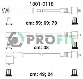 Комплект кабелей высоковольтных PROFIT 1801-0118