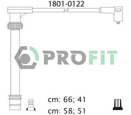 <strong>Комплект кабелів високовольтних PROFIT 1801-0122 (фото 1)</strong>