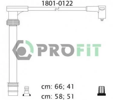Комплект кабелів високовольтних для PROFIT 1801-0122 фото товару