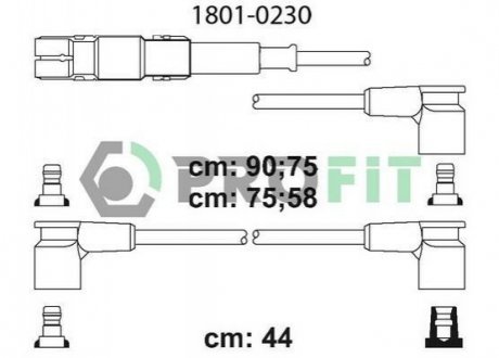 Комплект кабелей высоковольтных PROFIT 1801-0230