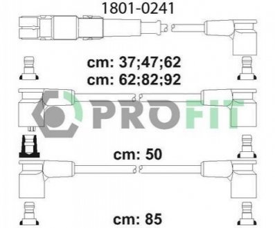 Комплект кабелів високовольтних PROFIT 1801-0241