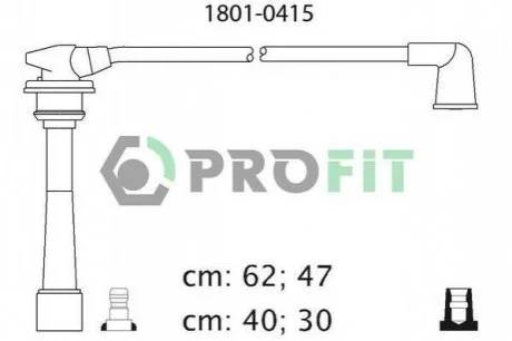 Комплект кабелів високовольтних для Hyundai, KIA PROFIT 1801-0415 фото товару