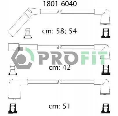 <strong>Комплект кабелів високовольтних PROFIT 1801-6040 (фото 1)</strong>