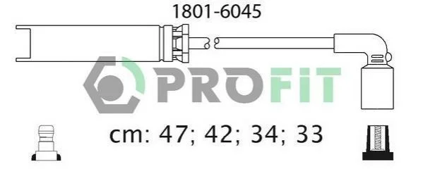 <strong>Комплект кабелів високовольтних PROFIT 1801-6045 (фото 1)</strong>