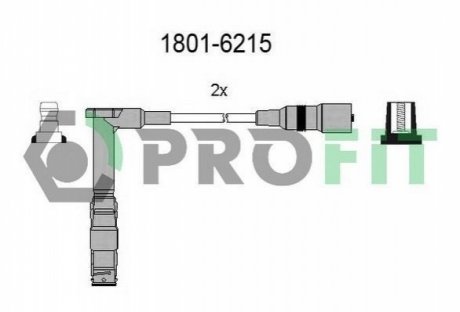 Комплект кабелей высоковольтных PROFIT 1801-6215 (фото 1)