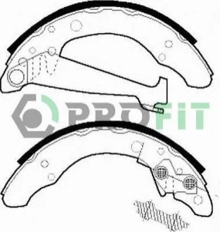 Колодки гальмівні барабанні для Audi, Volkswagen, Chery, Seat, Skoda PROFIT 5001-0408 фото товару