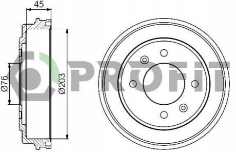 Барабан тормозной PROFIT 5020-0041 фото товара