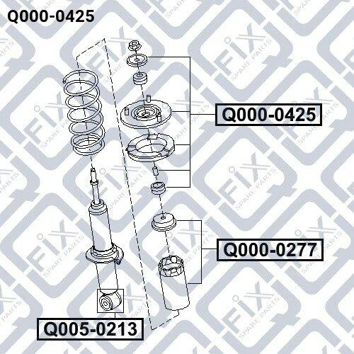 <strong>Опора амортизатора NISSAN / INFINITI Q-FIX Q0000425 (фото 1)</strong>