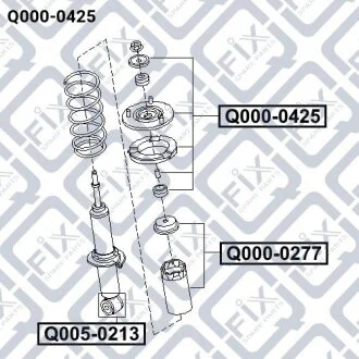 Опора амортизатора NISSAN / INFINITI для Q-FIX Q0000425 фото товару