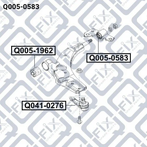 <strong>Сайлентблок задній переднього важеля без Кронштейна HYUNDAI / KIA Q-FIX Q0050583 (фото 1)</strong>