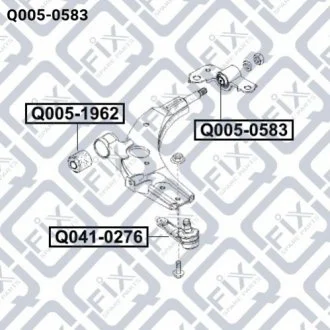 Сайлентблок задній переднього важеля без Кронштейна HYUNDAI / KIA для KIA Q-FIX Q0050583 фото товару