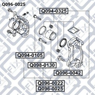 Супорт гальмівний передній лівий Q-fix Q0960025 фото товару