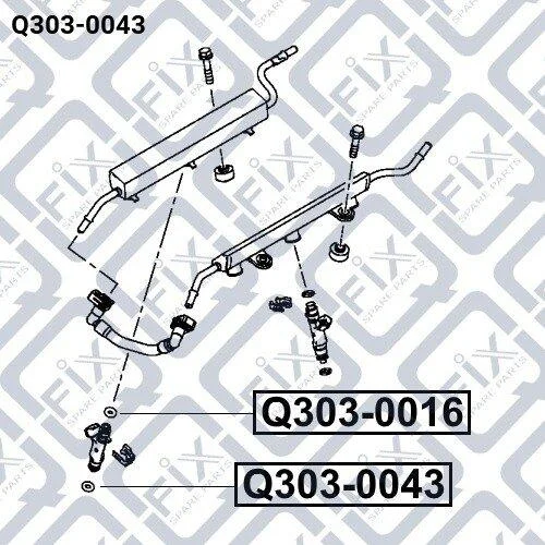 <strong>Кільце ущільнювача форсунки уприскування палива MITSUBISHI Q-FIX Q3030043 (фото 1)</strong>