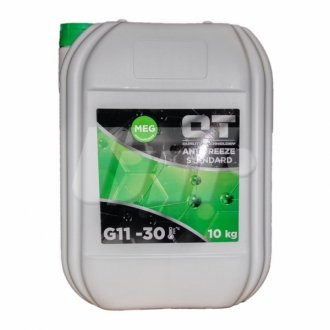 Антифриз QT MEG STANDARD -30 G11 зелений 10кг QT-Oil QT5523010 фото товару