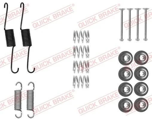 <strong>Монтажний набір гальмівної колодки (UKENDT) NISSAN LEAF TOYOTA PRIUS C, VERSO S, YARIS, YARIS/HATCHBACK 1.3-Electric 11.10- QUICK BRAKE 105-0031 (фото 1)</strong>