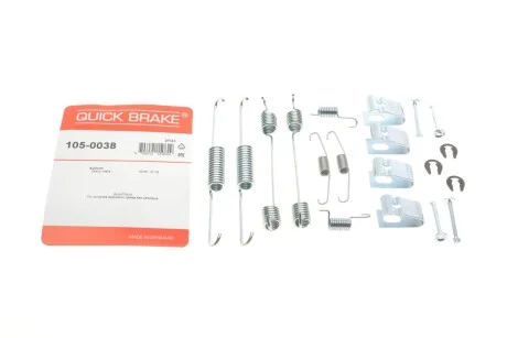 Комплект пружинок колодок стояночного гальма для QUICK BRAKE 105-0038 фото товару