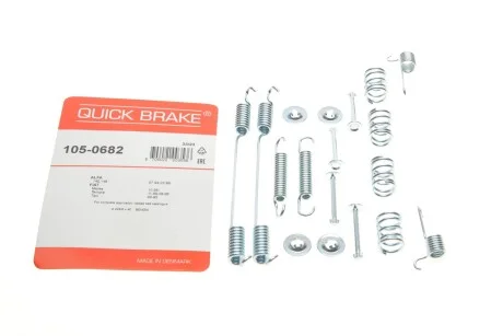 Комплект пружинок колодок стояночного гальма для QUICK BRAKE 105-0682 фото товару