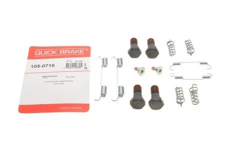 Монтажний комплект колодки для QUICK BRAKE 105-0716 фото товара