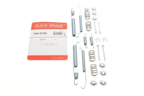 Комплект пружинок колодок стояночного гальма для QUICK BRAKE 105-0759 фото товару