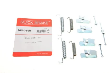 Комплект пружинок колодок стояночного гальма для QUICK BRAKE 105-0890 фото товару