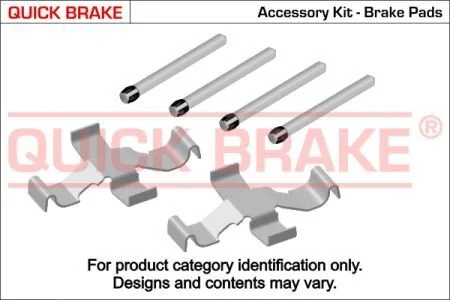 Монтажний компл.,гальм.колодки для QUICK BRAKE 1091039 фото товару