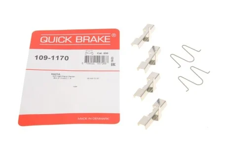 Комплект прижимних планок гальмівного супорту для QUICK BRAKE 109-1170 фото товару