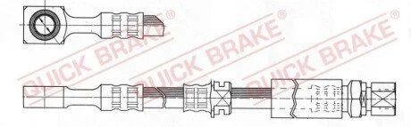 Гальмівний шланг для Opel QUICK BRAKE 50.976 фото товару