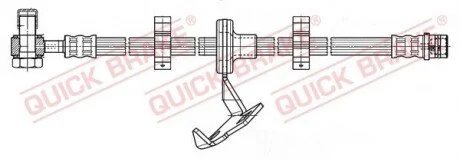 Гальмівний шланг для Mercedes QUICK BRAKE 59.987X фото товару