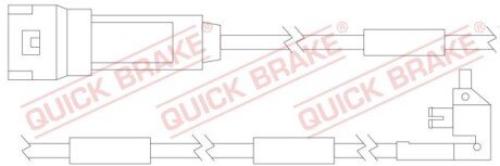 Датчик зносу гальмівних колодок QUICK BRAKE WS 0121 A фото товару