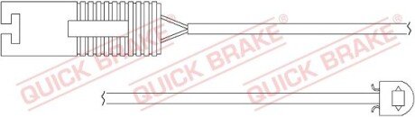 Датчик зносу гальмівних колодок (передніх) BMW 3 (E36) 94-03 (L=850mm) QUICK BRAKE WS 0161 A фото товара