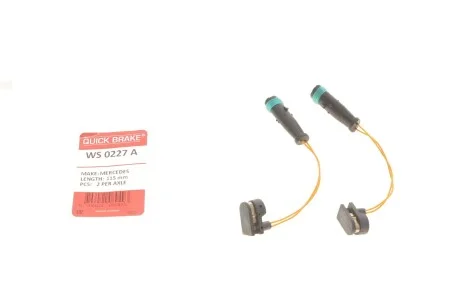 Гальмівні аксесуари (Датчик зносу колодки) для Mercedes QUICK BRAKE WS0227A фото товару