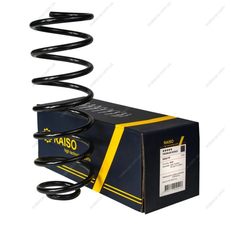<strong>Пружина задня Golf III/Vento 91-97 (341*10,6*111,5) RAISO SR041TP (фото 1)</strong>