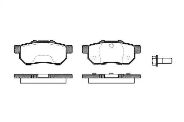 <strong>HONDA колодки гальмівні задні Civic 1,5/1,6 90- REMSA 0233.20 (фото 1)</strong>