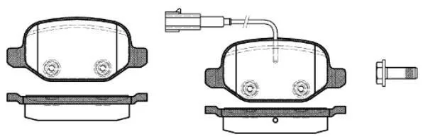 <strong>FIAT гальмів.колодки задн.Alfa Romeo Mito 08- REMSA 0727.02 (фото 1)</strong>